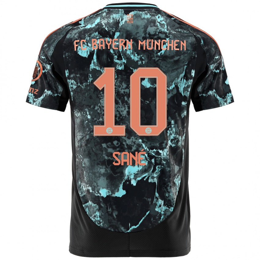 Kinderen Leroy Sane #10 Zwart Uitshirt Uittenue 2024/25 T-Shirt