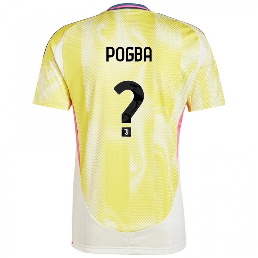 Kinderen Paul Pogba #0 Zonnig Geel Uitshirt Uittenue 2024/25 T-Shirt