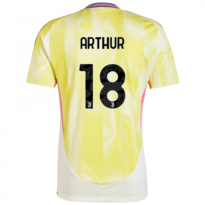 Kinderen Arthur Melo #18 Zonnig Geel Uitshirt Uittenue 2024/25 T-Shirt