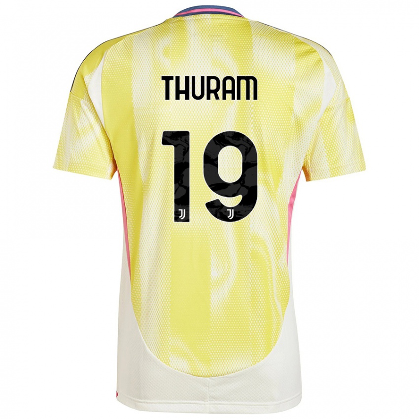 Kinderen Khéphren Thuram #19 Zonnig Geel Uitshirt Uittenue 2024/25 T-Shirt