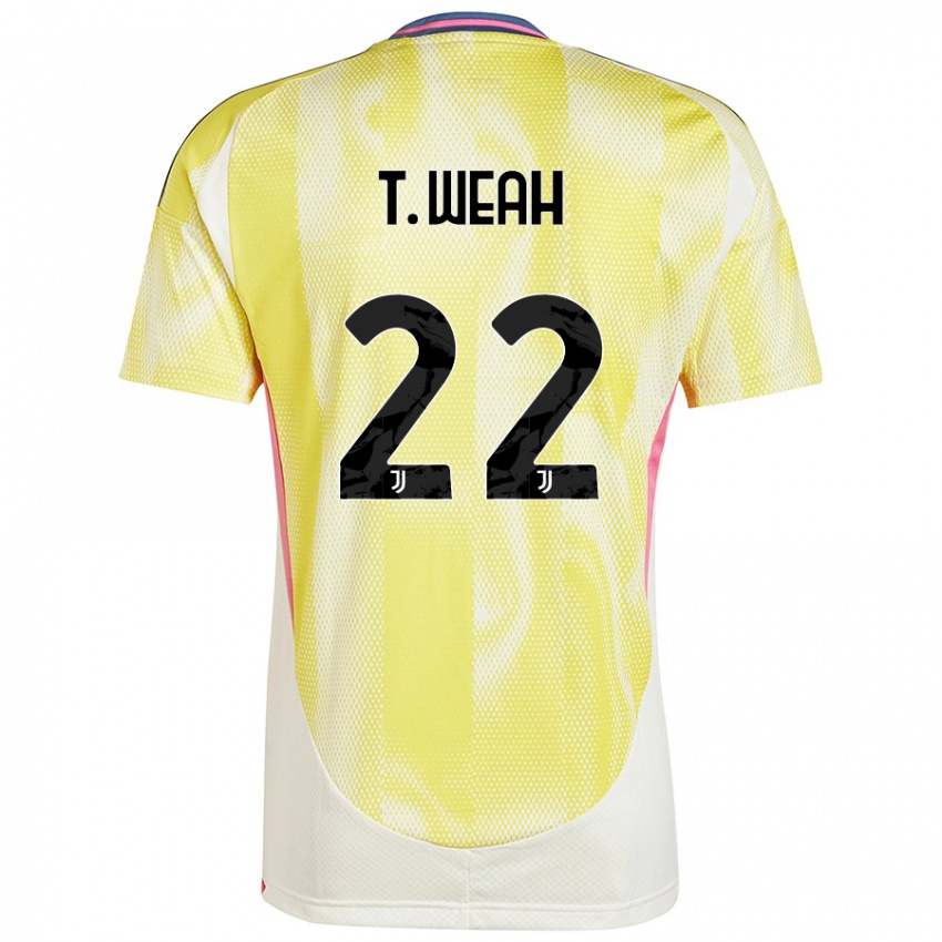 Kinderen Timothy Weah #22 Zonnig Geel Uitshirt Uittenue 2024/25 T-Shirt