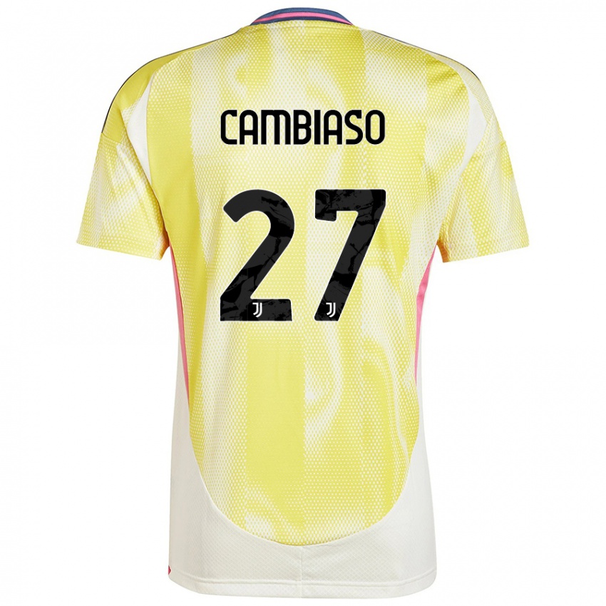 Kinderen Andrea Cambiaso #27 Zonnig Geel Uitshirt Uittenue 2024/25 T-Shirt