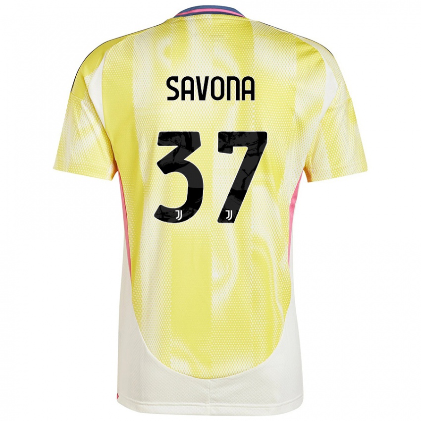 Kinderen Nicolo Savona #37 Zonnig Geel Uitshirt Uittenue 2024/25 T-Shirt