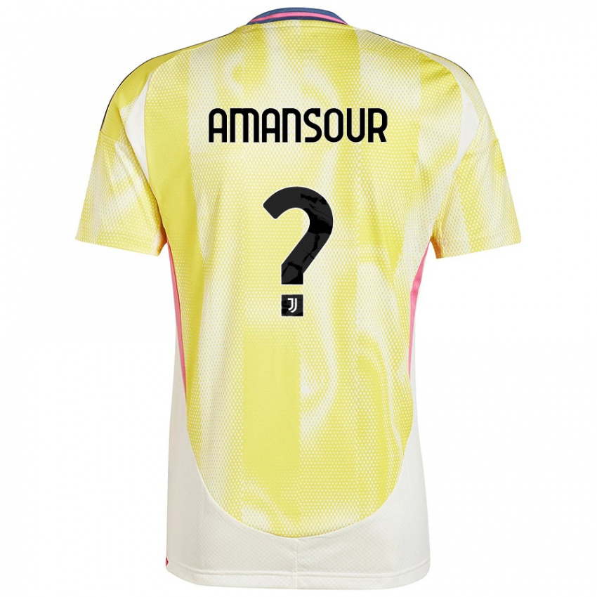 Kinderen Adam Amansour #0 Zonnig Geel Uitshirt Uittenue 2024/25 T-Shirt