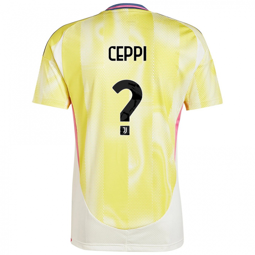 Kinderen Paolo Ceppi #0 Zonnig Geel Uitshirt Uittenue 2024/25 T-Shirt