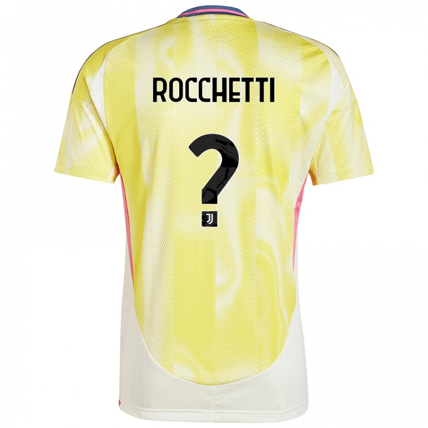 Kinderen Edoardo Rocchetti #0 Zonnig Geel Uitshirt Uittenue 2024/25 T-Shirt