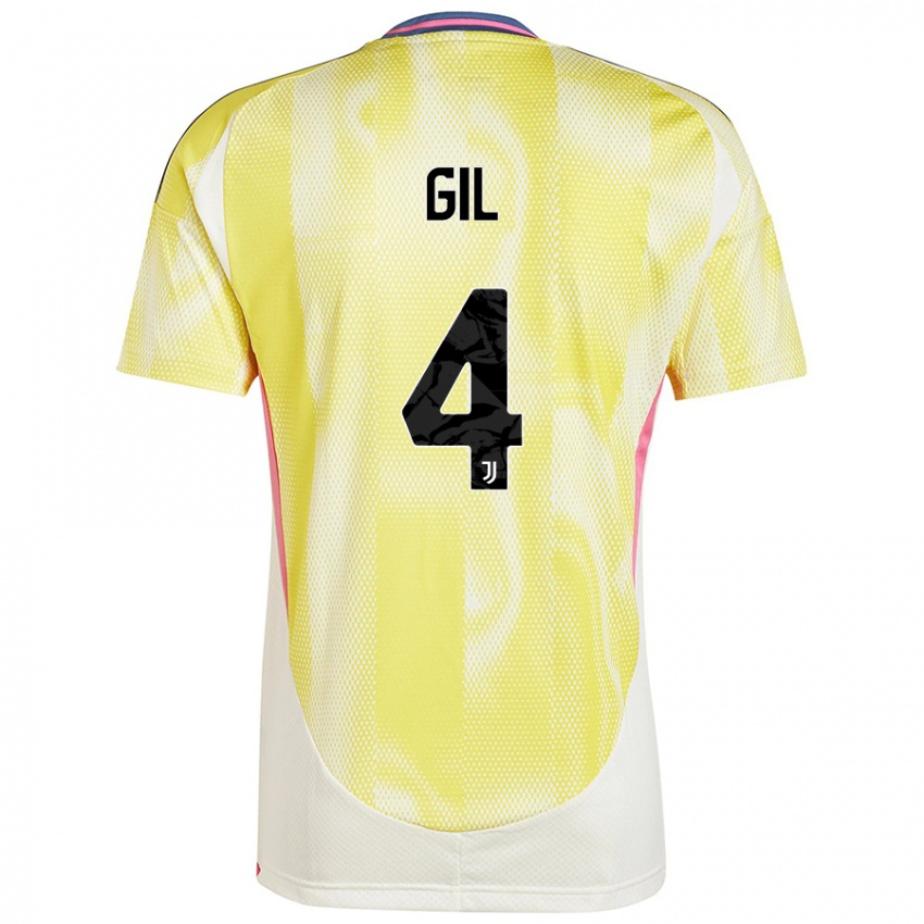 Kinderen Javier Gil #4 Zonnig Geel Uitshirt Uittenue 2024/25 T-Shirt