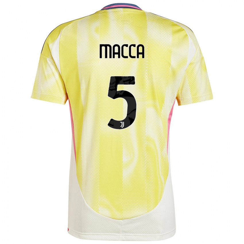 Kinderen Federico Macca #5 Zonnig Geel Uitshirt Uittenue 2024/25 T-Shirt