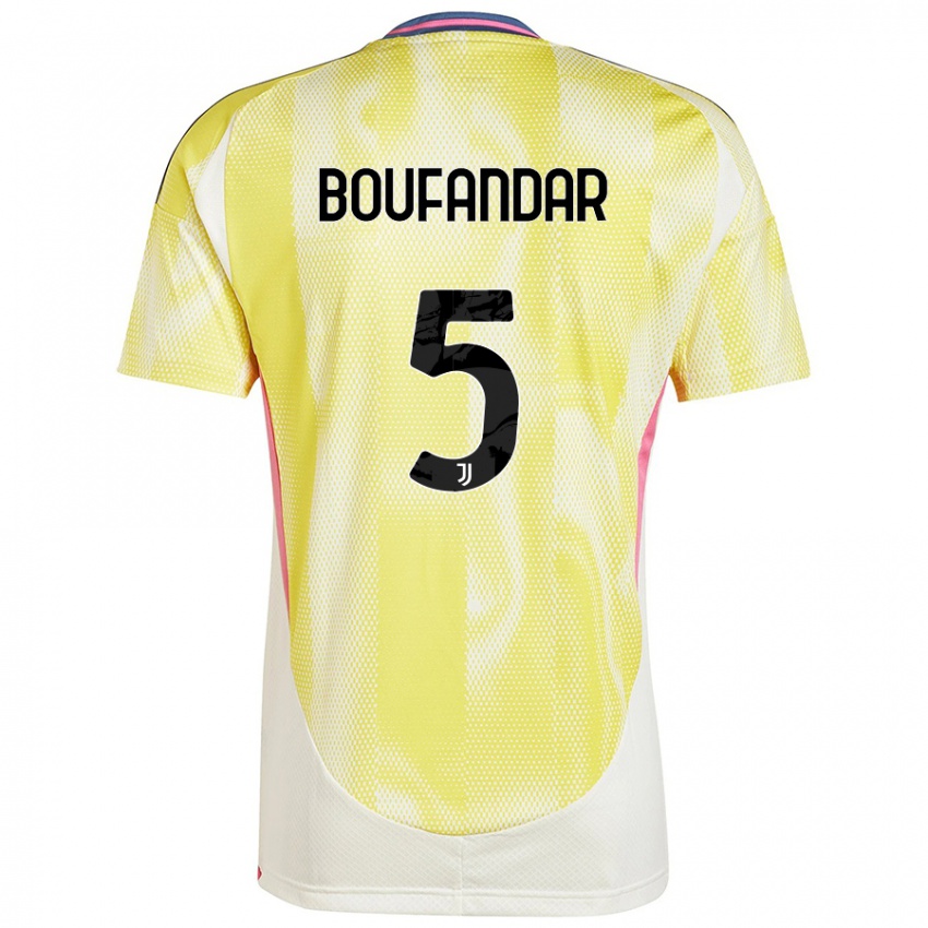 Kinderen Adam Boufandar #5 Zonnig Geel Uitshirt Uittenue 2024/25 T-Shirt