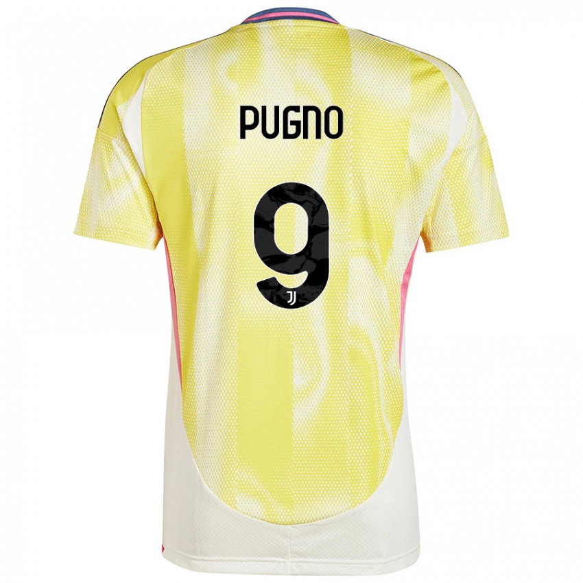 Kinderen Diego Pugno #9 Zonnig Geel Uitshirt Uittenue 2024/25 T-Shirt