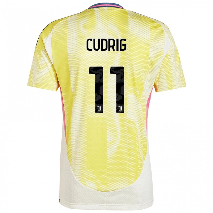 Kinderen Nicolò Cudrig #11 Zonnig Geel Uitshirt Uittenue 2024/25 T-Shirt