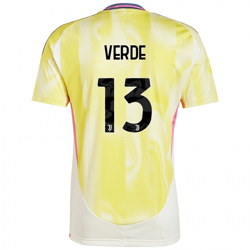 Kinderen Francesco Verde #13 Zonnig Geel Uitshirt Uittenue 2024/25 T-Shirt