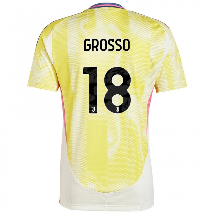 Kinderen Filippo Grosso #18 Zonnig Geel Uitshirt Uittenue 2024/25 T-Shirt