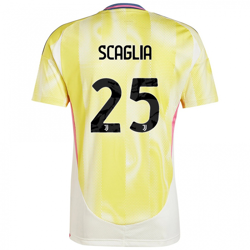 Kinderen Simone Scaglia #25 Zonnig Geel Uitshirt Uittenue 2024/25 T-Shirt