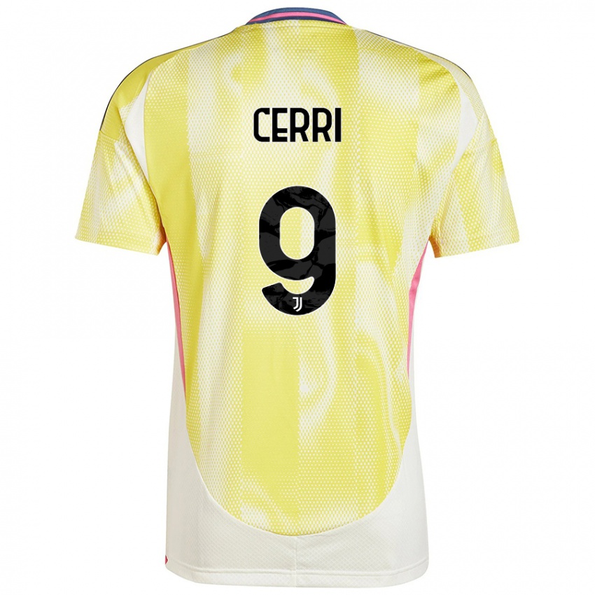 Kinderen Leonardo Cerri #9 Zonnig Geel Uitshirt Uittenue 2024/25 T-Shirt