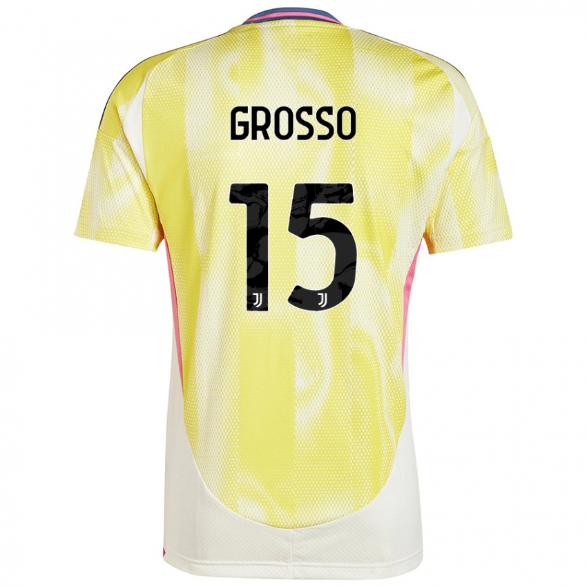 Kinderen Julia Grosso #15 Zonnig Geel Uitshirt Uittenue 2024/25 T-Shirt