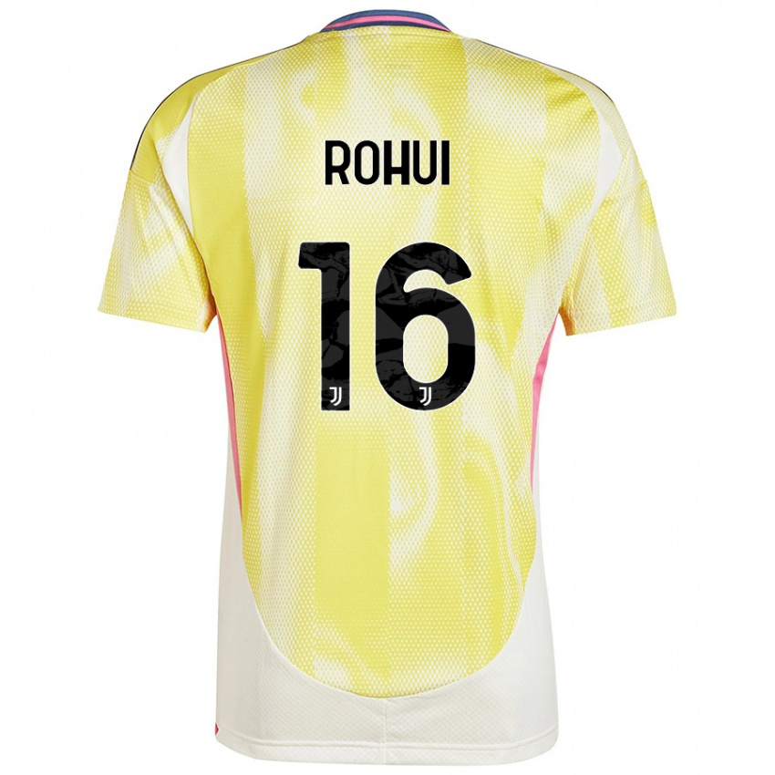 Kinderen Jonas Rohui #16 Zonnig Geel Uitshirt Uittenue 2024/25 T-Shirt