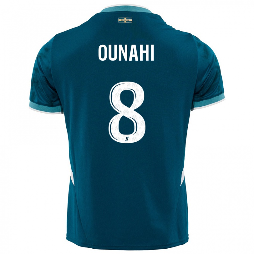 Kinderen Azzedine Ounahi #8 Turkoois Blauw Uitshirt Uittenue 2024/25 T-Shirt