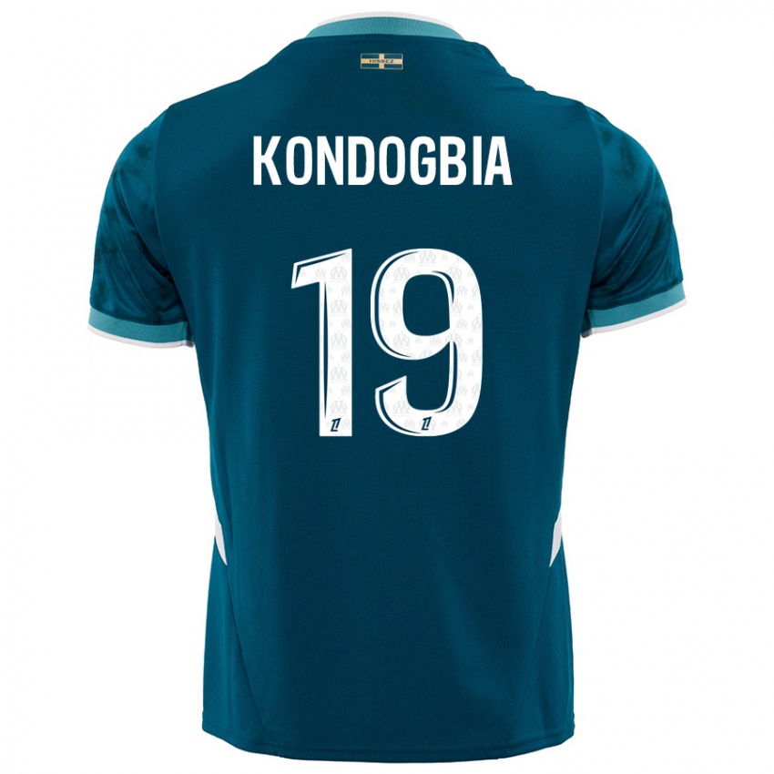 Kinderen Geoffrey Kondogbia #19 Turkoois Blauw Uitshirt Uittenue 2024/25 T-Shirt