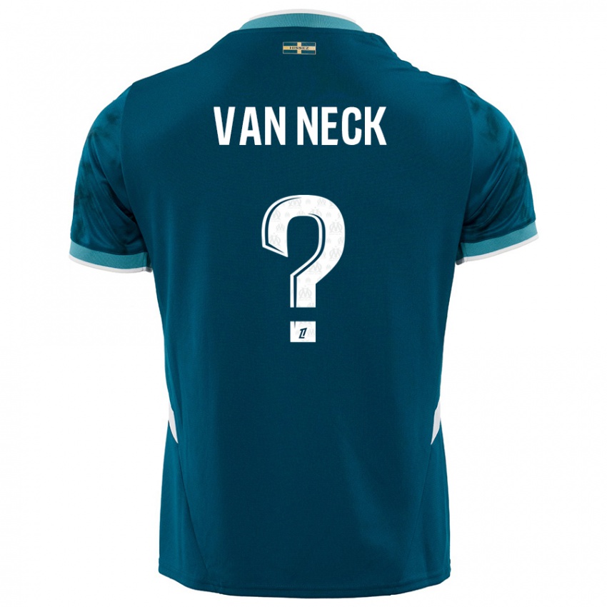 Kinderen Jelle Van Neck #0 Turkoois Blauw Uitshirt Uittenue 2024/25 T-Shirt