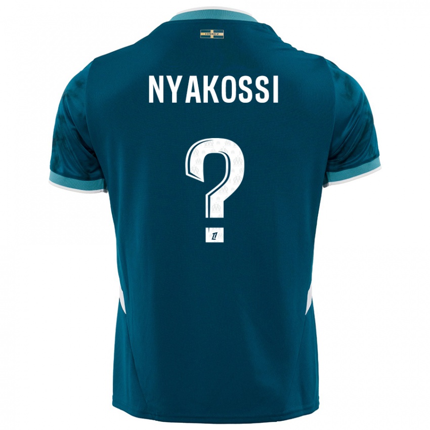 Kinderen Roggerio Nyakossi #0 Turkoois Blauw Uitshirt Uittenue 2024/25 T-Shirt