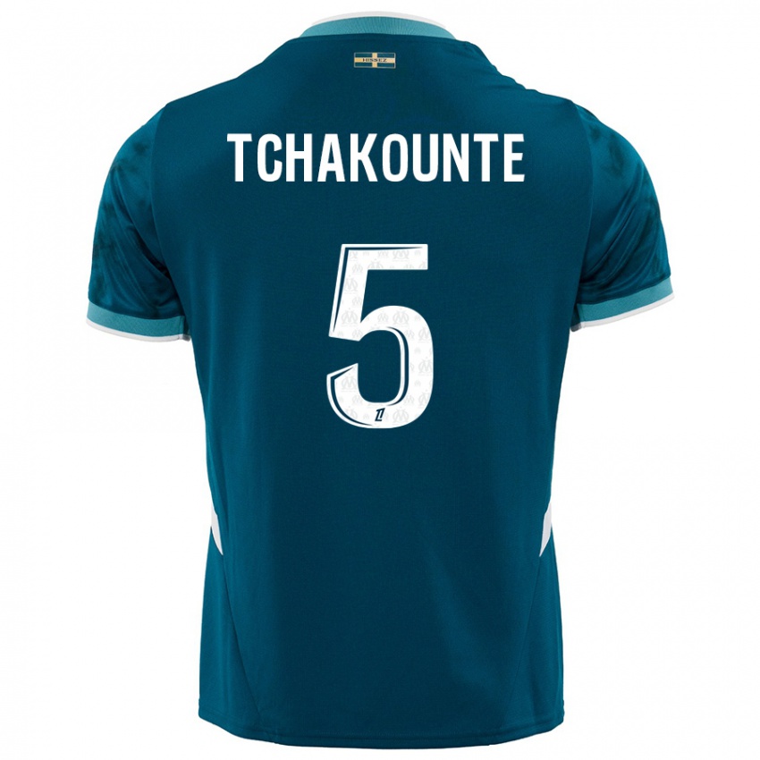 Kinderen Annaëlle Tchakounté #5 Turkoois Blauw Uitshirt Uittenue 2024/25 T-Shirt