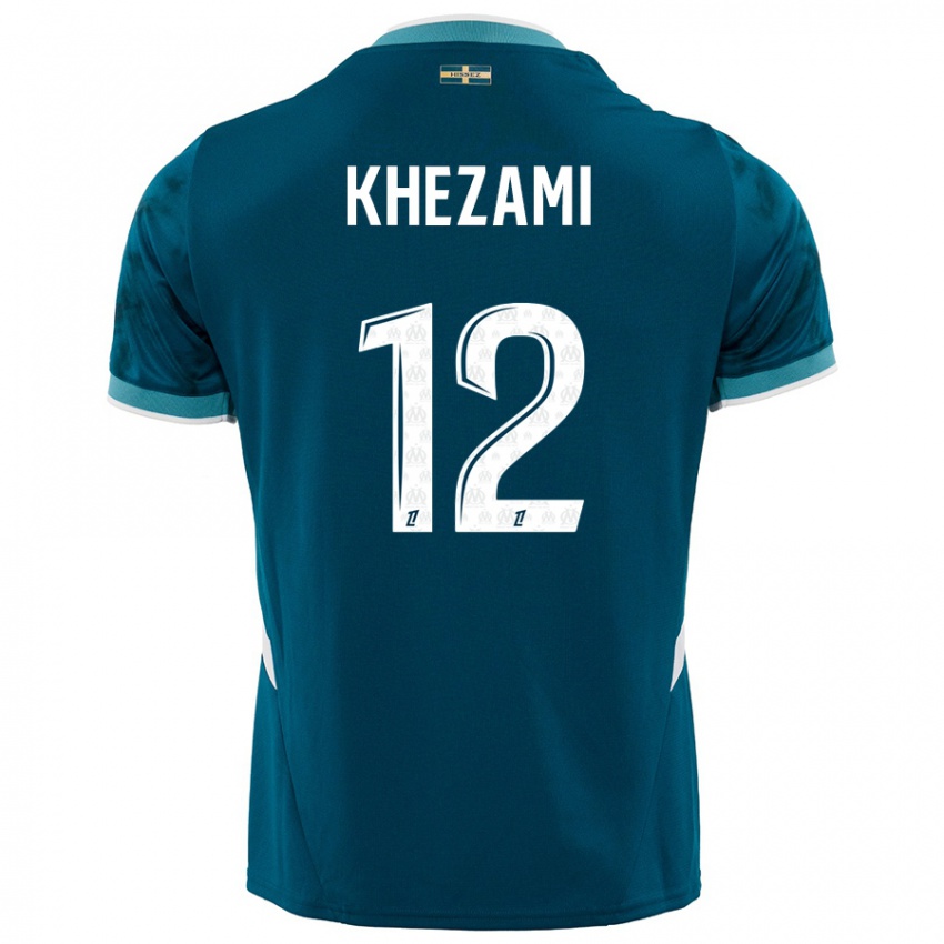 Kinderen Roselène Khezami #12 Turkoois Blauw Uitshirt Uittenue 2024/25 T-Shirt