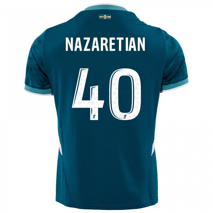 Kinderen Manuel Nazaretian #40 Turkoois Blauw Uitshirt Uittenue 2024/25 T-Shirt