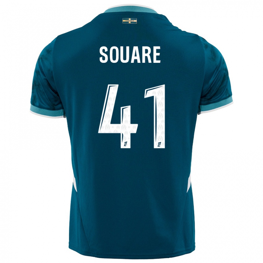 Kinderen Cheick Souare #41 Turkoois Blauw Uitshirt Uittenue 2024/25 T-Shirt