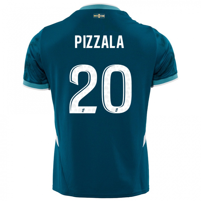 Kinderen Caroline Pizzala #20 Turkoois Blauw Uitshirt Uittenue 2024/25 T-Shirt