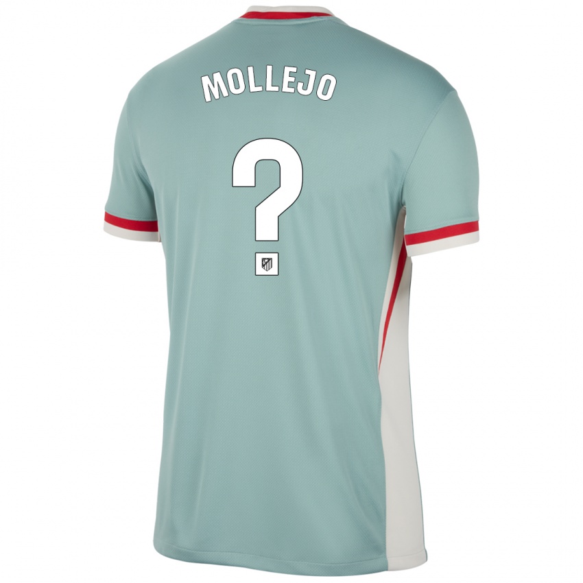 Kinderen Victor Mollejo #0 Lichtbeige Blauw Uitshirt Uittenue 2024/25 T-Shirt