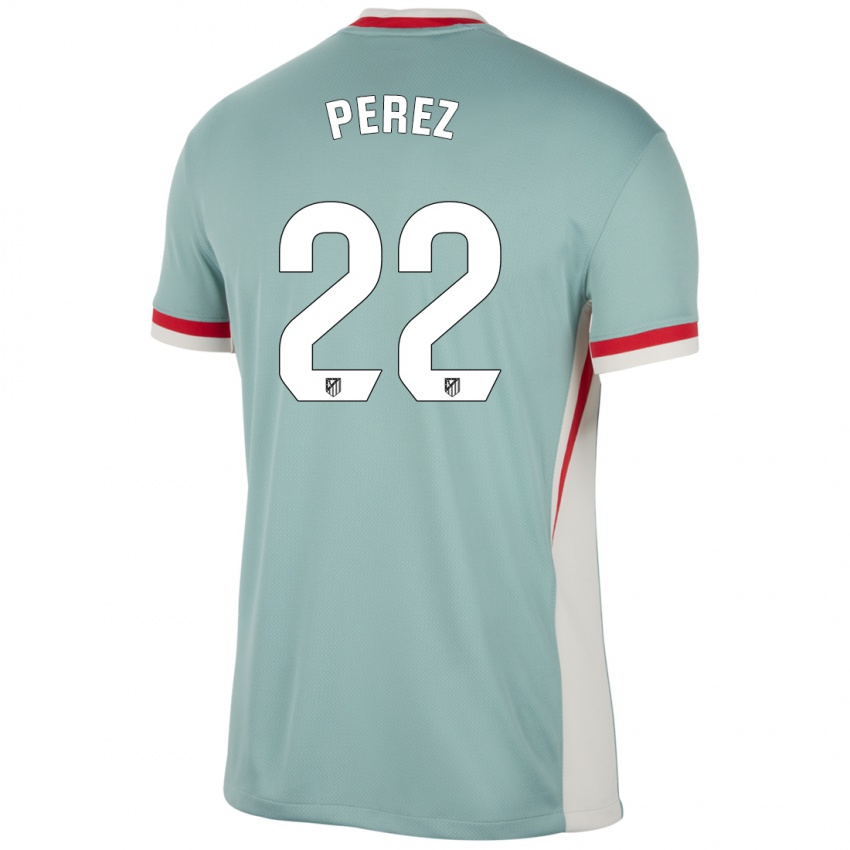 Kinderen Pablo Pérez #22 Lichtbeige Blauw Uitshirt Uittenue 2024/25 T-Shirt