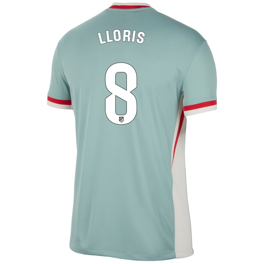 Kinderen Silvia Lloris #8 Lichtbeige Blauw Uitshirt Uittenue 2024/25 T-Shirt