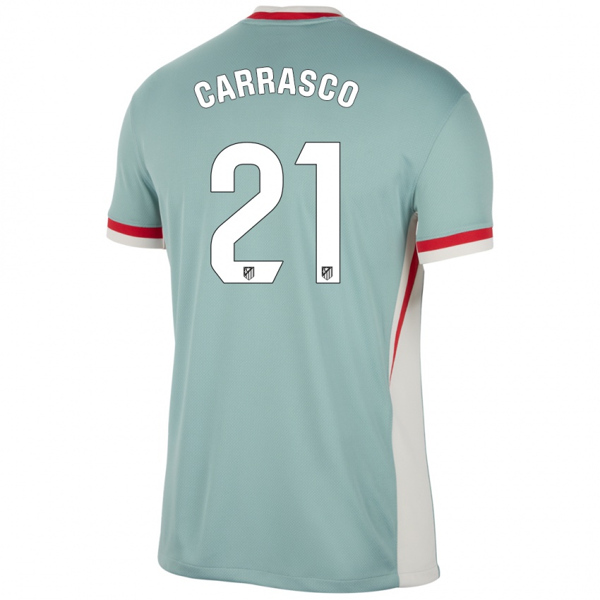 Kinderen Yannick Carrasco #21 Lichtbeige Blauw Uitshirt Uittenue 2024/25 T-Shirt