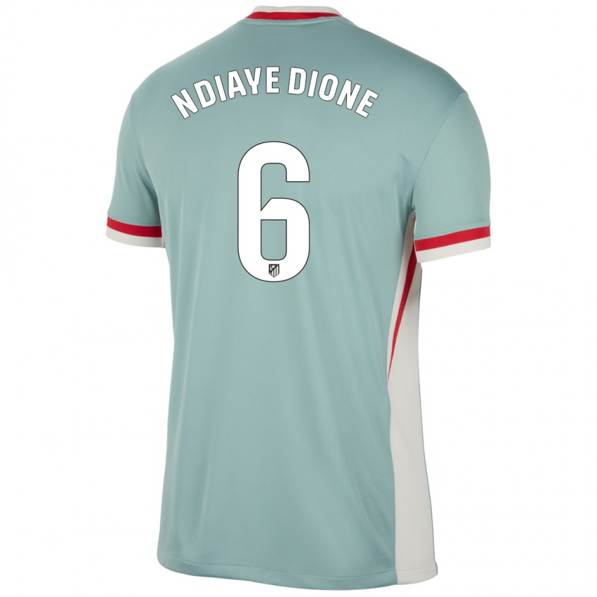 Kinderen Assane Ndiaye Dione #6 Lichtbeige Blauw Uitshirt Uittenue 2024/25 T-Shirt