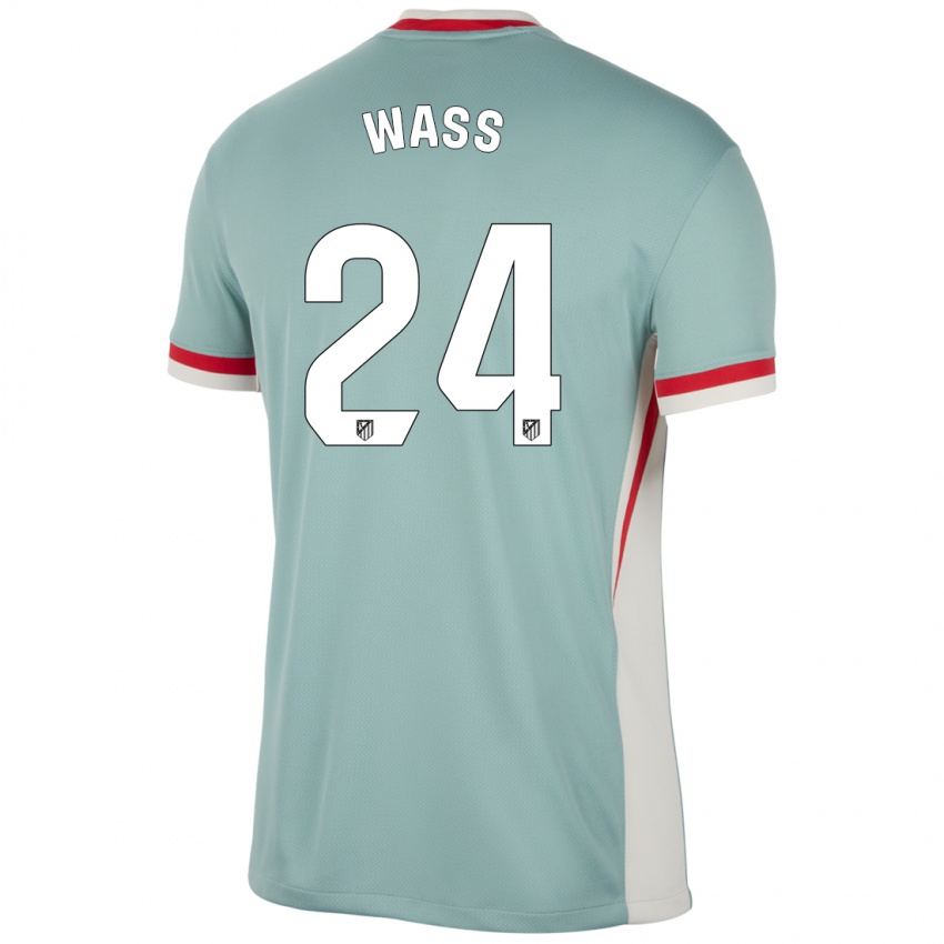 Kinderen Daniel Wass #24 Lichtbeige Blauw Uitshirt Uittenue 2024/25 T-Shirt