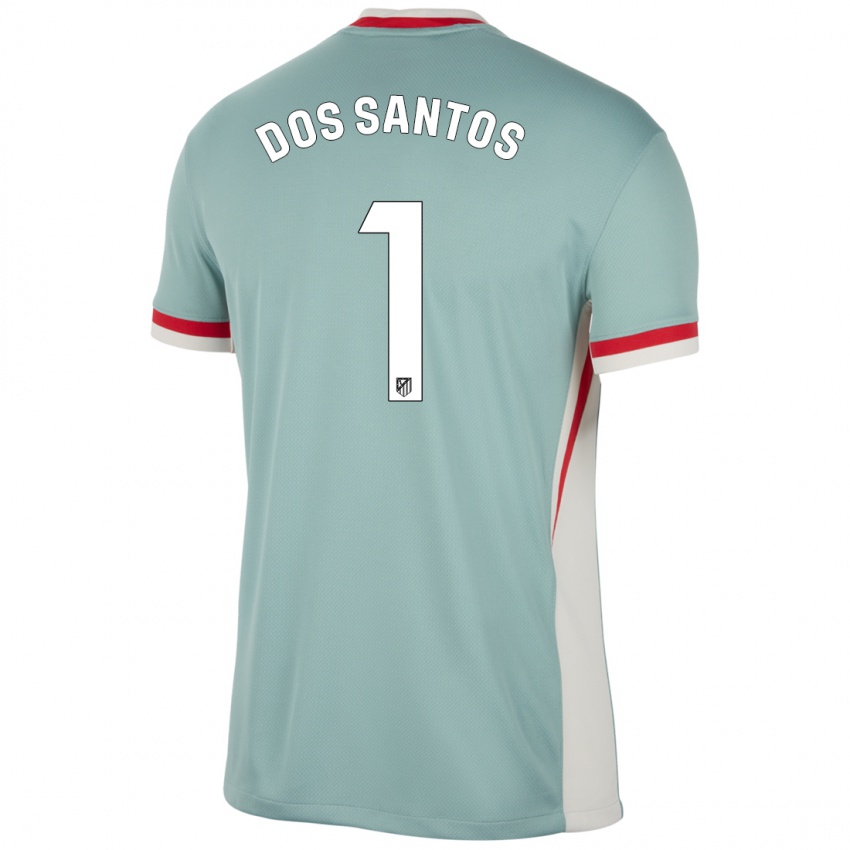 Kinderen Alex Dos Santos #1 Lichtbeige Blauw Uitshirt Uittenue 2024/25 T-Shirt