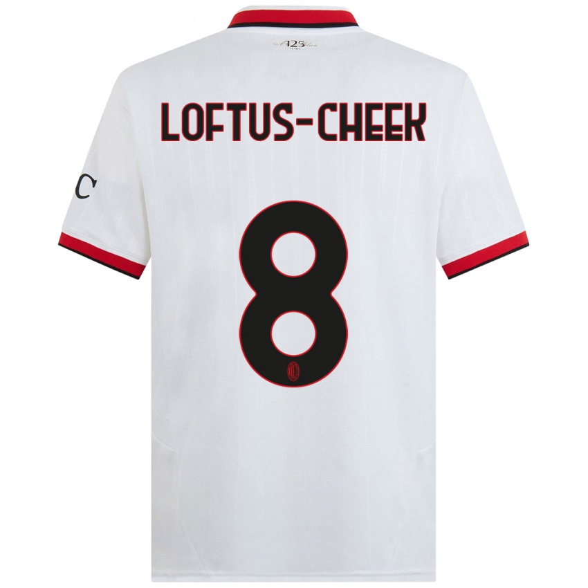 Kinderen Ruben Loftus-Cheek #8 Wit Zwart Rood Uitshirt Uittenue 2024/25 T-Shirt