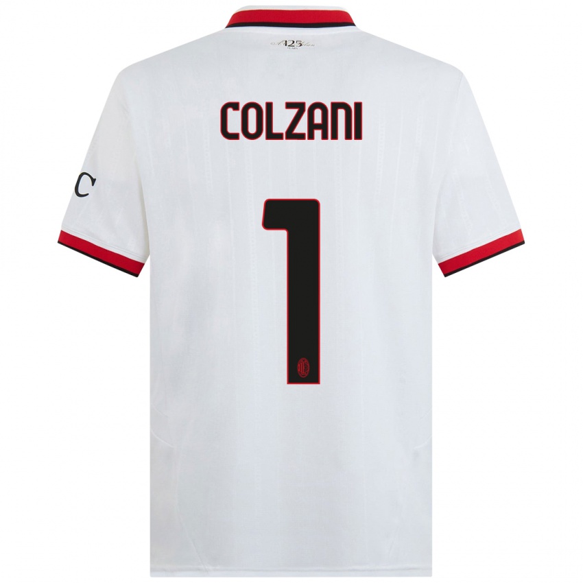 Kinderen Edoardo Colzani #1 Wit Zwart Rood Uitshirt Uittenue 2024/25 T-Shirt