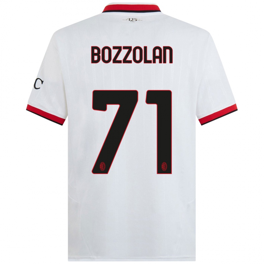 Kinderen Andrea Bozzolan #71 Wit Zwart Rood Uitshirt Uittenue 2024/25 T-Shirt