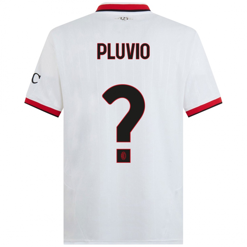 Kinderen Nicholas Pluvio #0 Wit Zwart Rood Uitshirt Uittenue 2024/25 T-Shirt