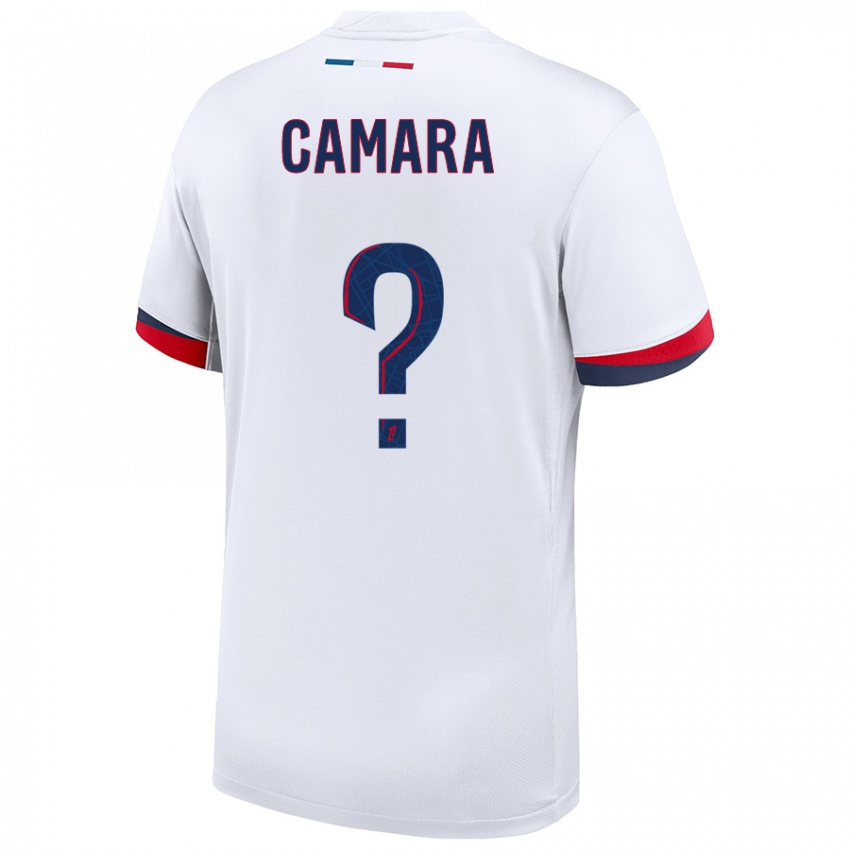 Kinderen Oumar Camara #0 Wit Blauw Rood Uitshirt Uittenue 2024/25 T-Shirt