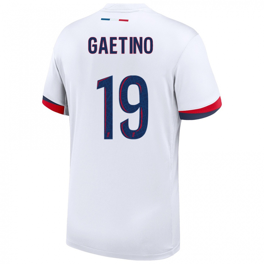 Kinderen Eva Gaetino #19 Wit Blauw Rood Uitshirt Uittenue 2024/25 T-Shirt