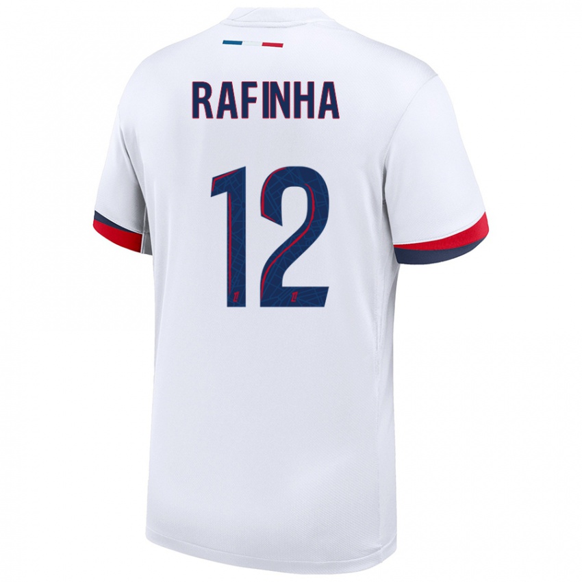 Kinderen Rafinha #12 Wit Blauw Rood Uitshirt Uittenue 2024/25 T-Shirt