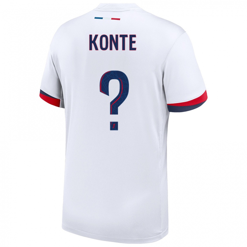 Kinderen Maeta Konte #0 Wit Blauw Rood Uitshirt Uittenue 2024/25 T-Shirt