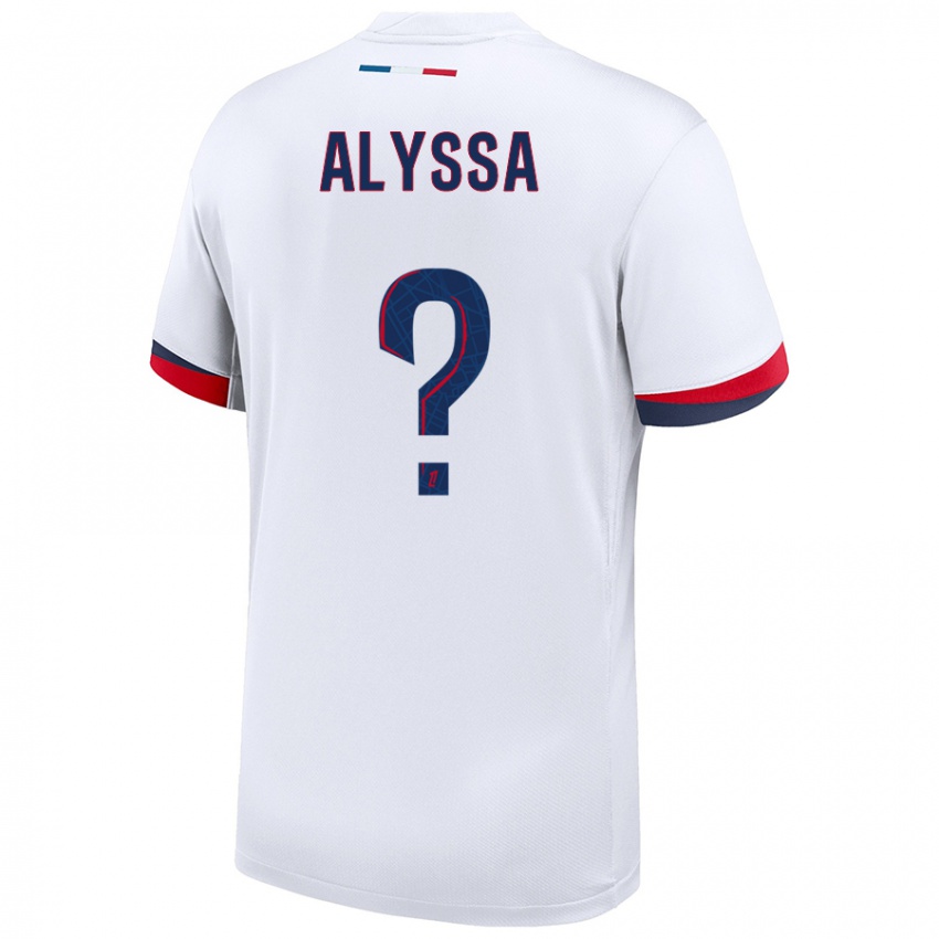 Kinderen Alyssa Fernandes #0 Wit Blauw Rood Uitshirt Uittenue 2024/25 T-Shirt