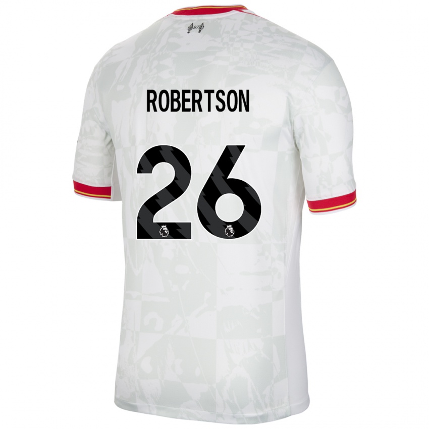 Kinderen Andrew Robertson #26 Wit Rood Zwart Thuisshirt Derde Tenue 2024/25 T-Shirt