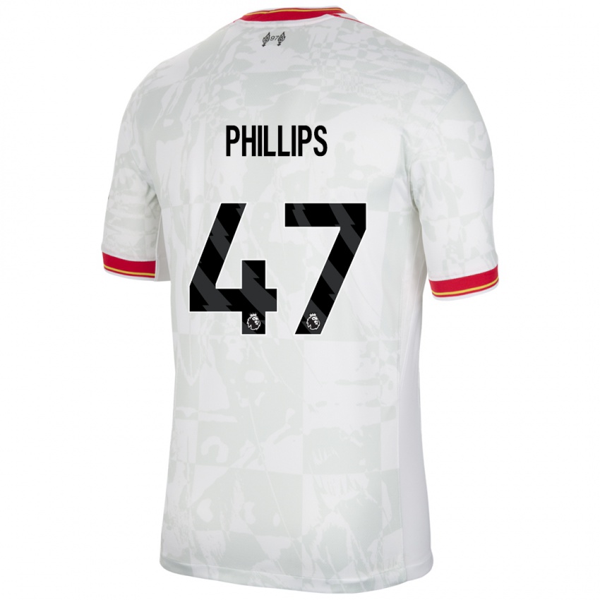 Kinderen Nathaniel Phillips #47 Wit Rood Zwart Thuisshirt Derde Tenue 2024/25 T-Shirt