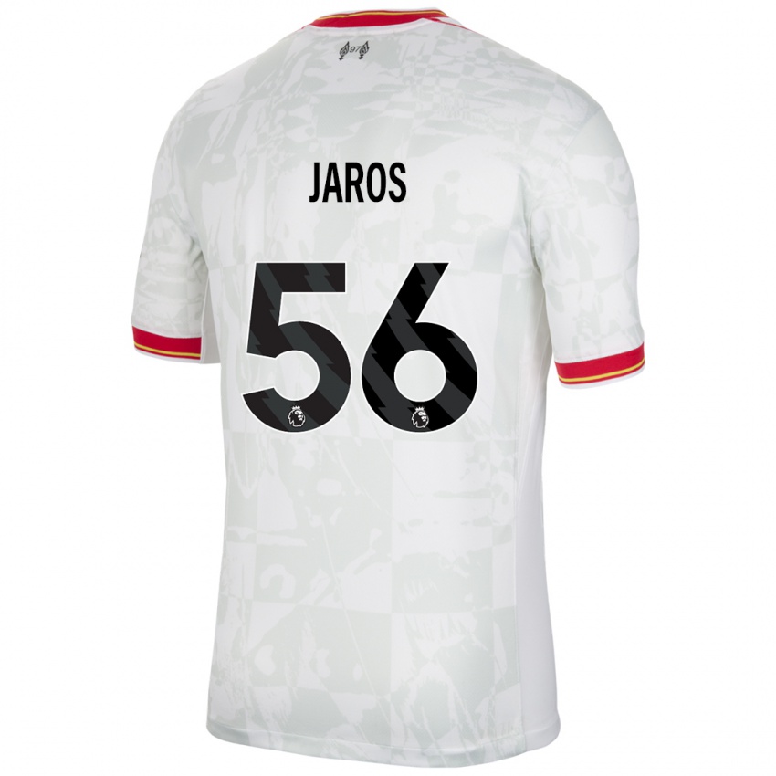 Kinderen Vitezslav Jaros #56 Wit Rood Zwart Thuisshirt Derde Tenue 2024/25 T-Shirt