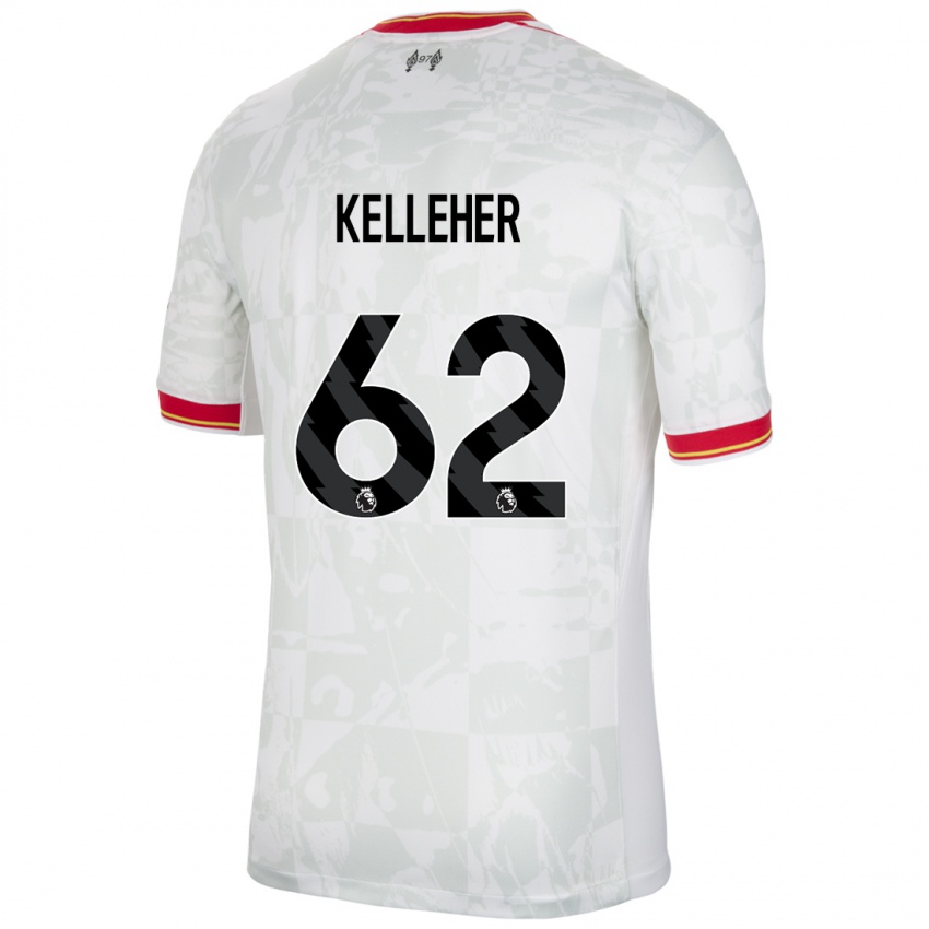 Kinderen Caoimhin Kelleher #62 Wit Rood Zwart Thuisshirt Derde Tenue 2024/25 T-Shirt